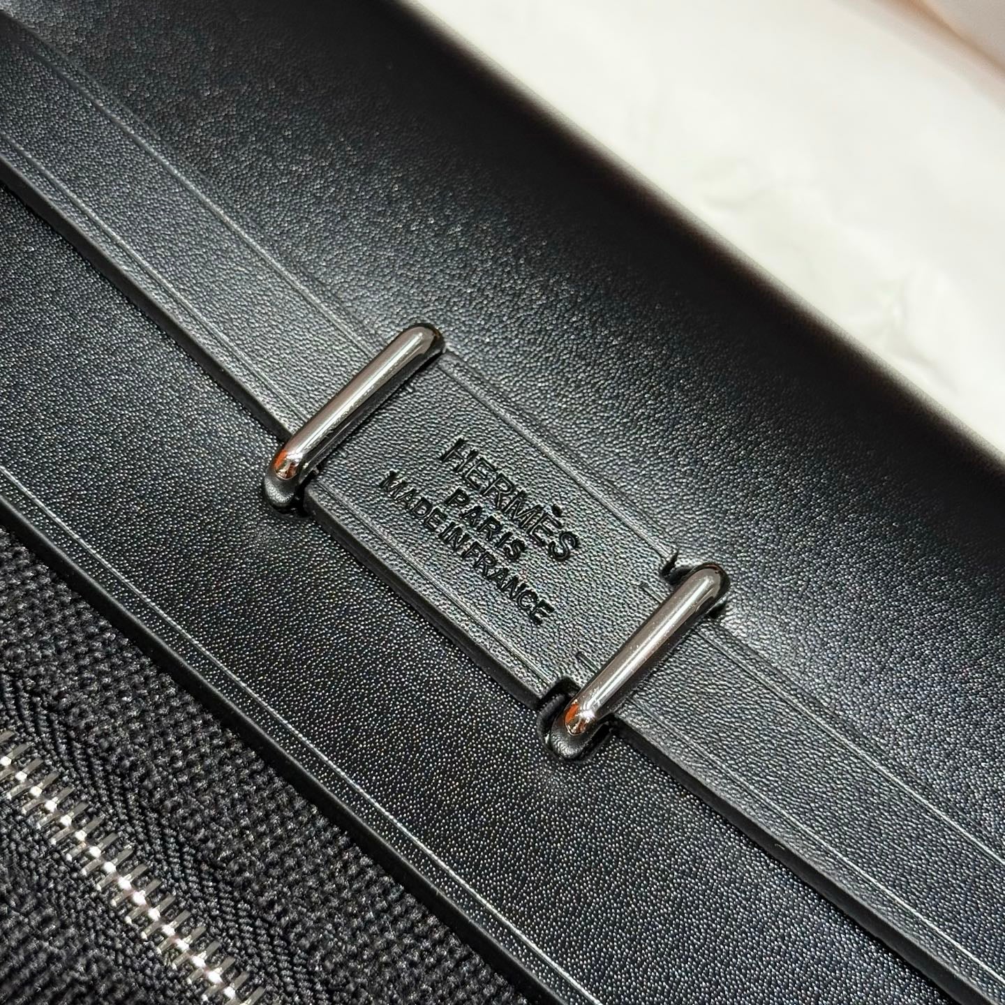 HERMES 25S MINI HERBAG 20 IN FULL BLACK CANVAS SILVER HARDWARE