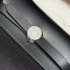 HERMES 25S MINI HERBAG 20 IN FULL BLACK CANVAS SILVER HARDWARE