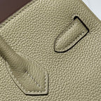 25S HERMES BIRKIN 30 IN CROMWELL GRAUEM KALBSLEDER GOLDENE BESCHLÄGE