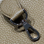 HERMES 25S MINI EVELYNE 18 IN BEIGE MARFA PATTERNED STRAP CALFSKIN SILVER HARDWARE