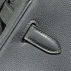 HERMES 25S SCHULTER BIRKIN 29 IN HAZE GRAY KALBSLEDER SILBERNE BESCHLÄGE