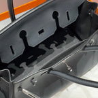 HERMES 25S SCHULTER BIRKIN 29 IN HAZE GRAY KALBSLEDER SILBERNE BESCHLÄGE