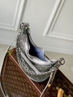 LOOP 23 IN SILVER MONOGRAM EMBOSSED CALFSKIN