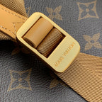 OUTDOOR BACKPACK 44 IN BEIGE CALFSKIN AND BROWN MONOGRAM CANVAS