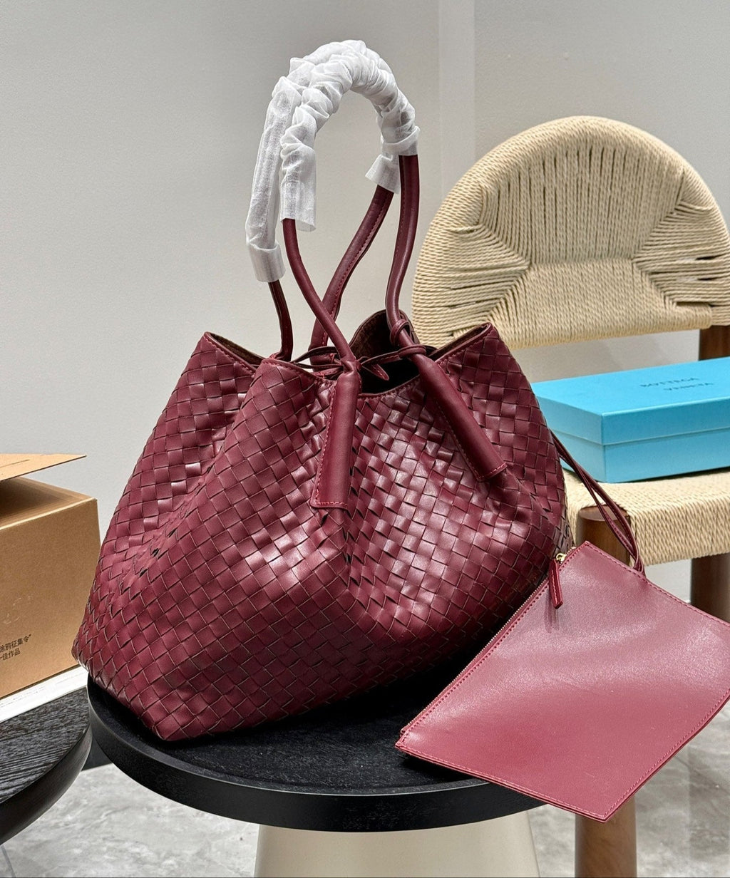 PINACOTECA Tragetasche 38 Zoll Burgunderrot Kalbsleder