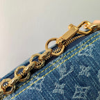 PAPILLON 27 IN BLUE MONOGRAM DENIM GOLD HARDWARE
