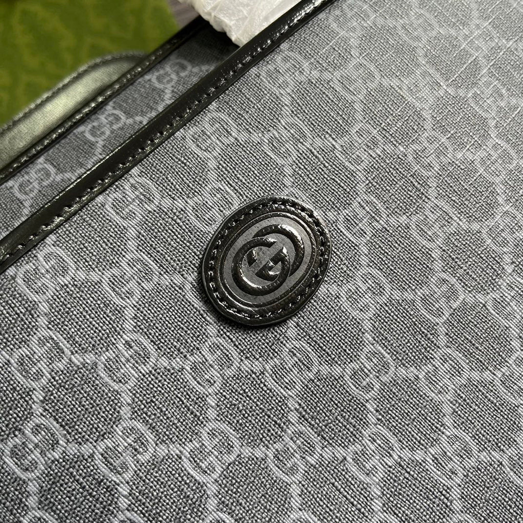 Aktentasche 40 mit ineinandergreifendem G, schwarzes Canvas