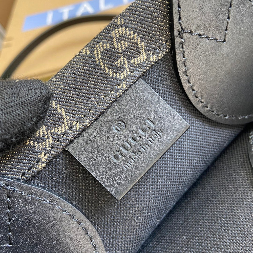 OPHIDIA GG 27 MITTLERE TRAGETASCHE SCHWARZER DENIM