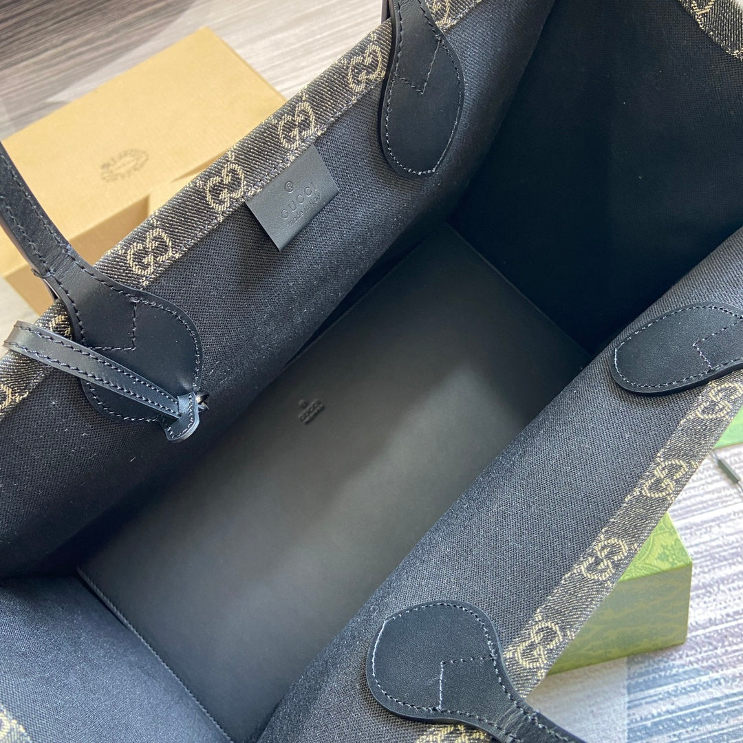 OPHIDIA GG 41 GROSSE TRAGETASCHE IN SCHWARZEM DENIM