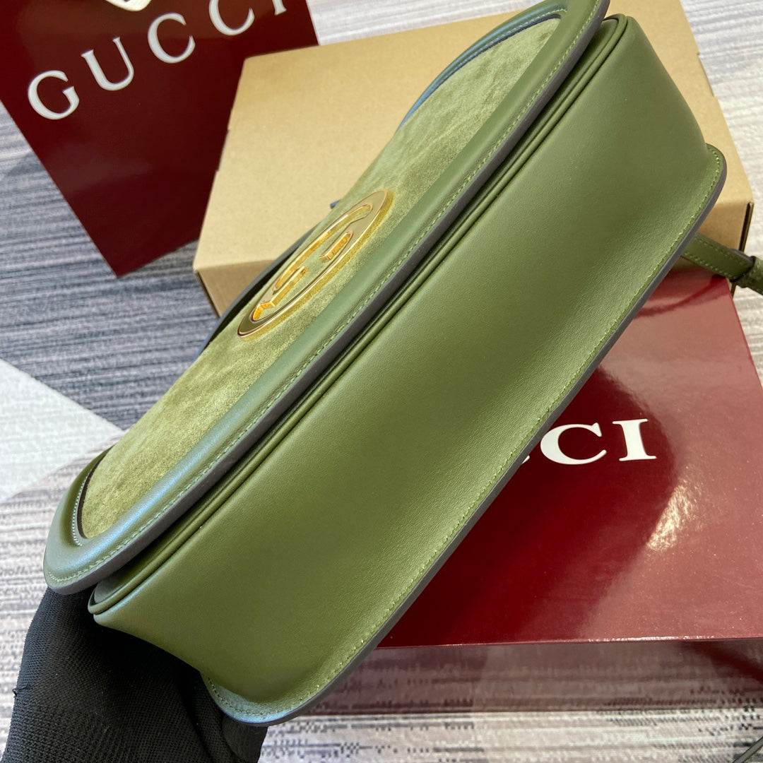 BLONDIE MEDIUM SCHULTERTASCHE 32 IN JUNIPER GREEN CALFLEDER UND WILDTIER GOLDENE BESCHLÄGE