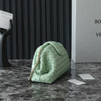 Teen Lauren 1980 mit Kette, Größe 31,5, hellgrünes Leder, goldene Hardware 