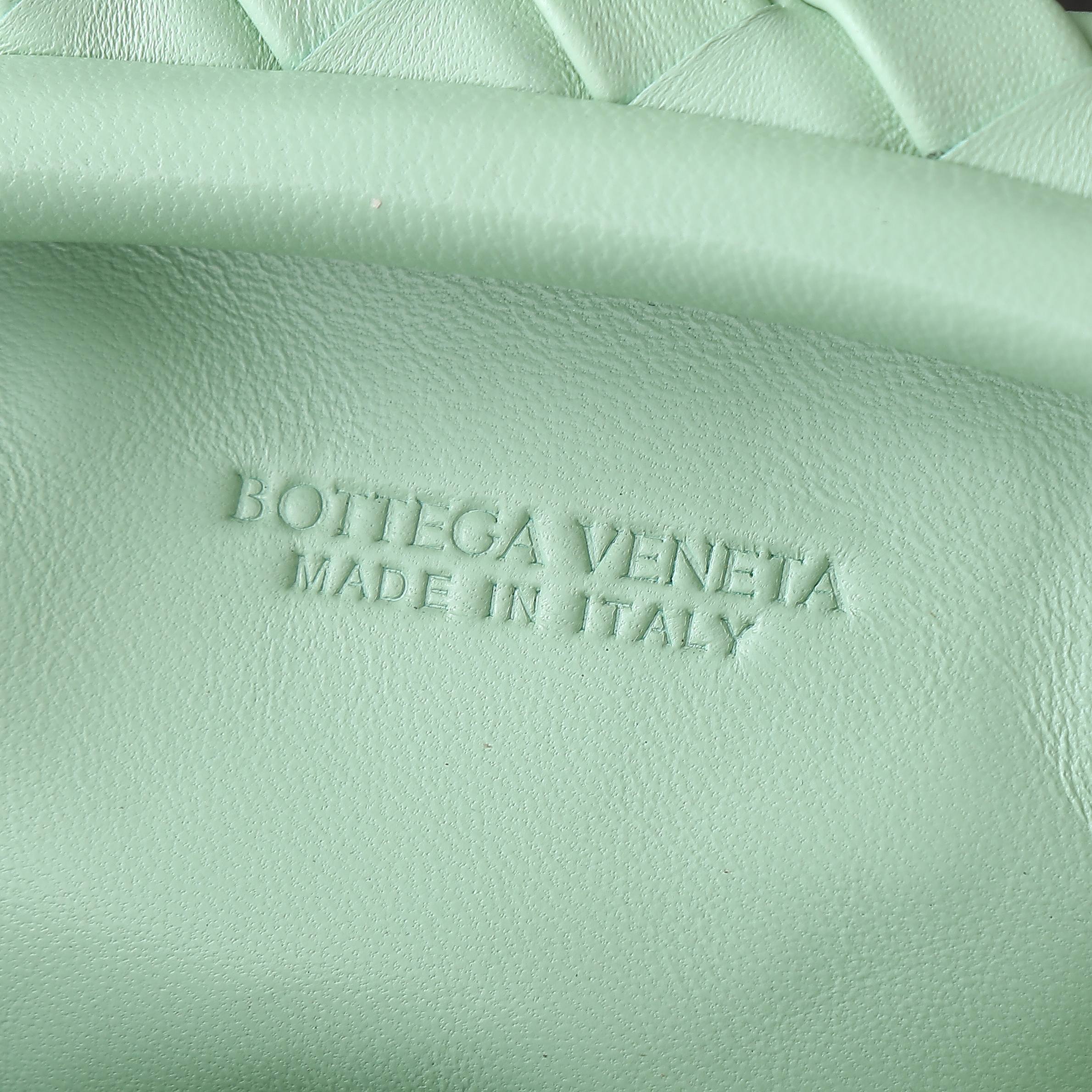 Teen Lauren 1980 mit Kette, Größe 31,5, hellgrünes Leder, goldene Hardware 