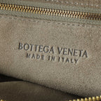 BOTTEGA VENETA 25S SMALL JODIE 48 IN MUTED TAUPE SUEDE GOLD HARDWARE