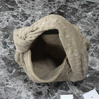 BOTTEGA VENETA 25S SMALL JODIE 36 IN MUTED TAUPE SUEDE GOLD HARDWARE