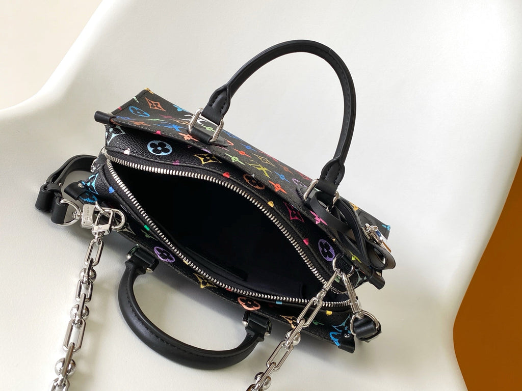 ONTHEGO EAST WEST TASCHE 25 IN BUNTEM MONOGRAMMMUSTER-LEINWAND