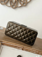 VINTAGE COSMETIC BAG 22 IN MIKADO SHINY CALFSKIN GOLD HARDWARE