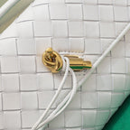 BV Long Clutch Andiamo 31 Weißes Leder Ghw 