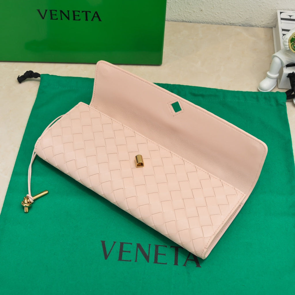 BV Lange Clutch Andiamo 31 Rosa Leder Ghw 