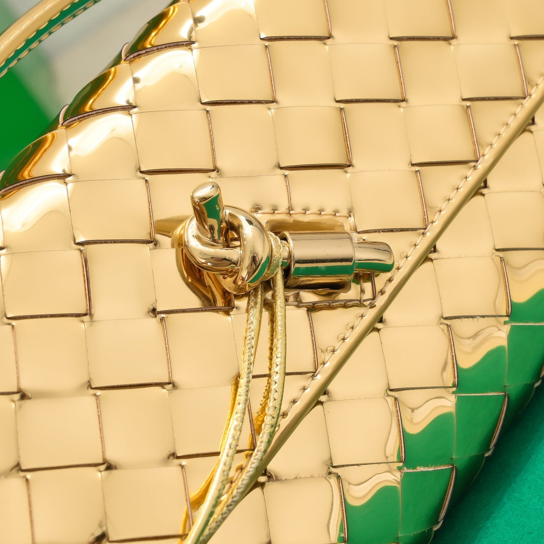 BV Lange Clutch Andiamo 31 Gold Metallic Leder Ghw 