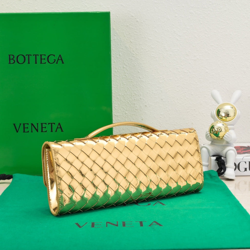 BV Lange Clutch Andiamo 31 Gold Metallic Leder Ghw 