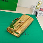 BV Lange Clutch Andiamo 31 Gold Metallic Leder Ghw 