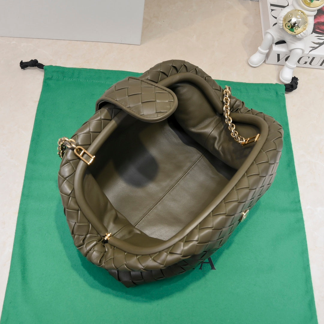 Teen Lauren 1980 mit Kette, 31,5, braunes Leder, Ghw 