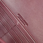 BV Long Clutch Andiamo 31 Burgundy Crocodile Calfskin Ghw 