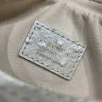 LOOP 23 IN WHITE PEARL OSTRICH LEATHER GOLD HARDWARE