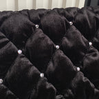 Klapptasche 23, befestigter Diamant in schwarzem Samt, goldene Beschläge