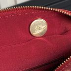 BOWLING BAG 29 IN RED CALFSKIN GOLD HARDWARE