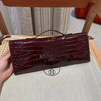 KELLY CUT 31 IN SANGRIA PURPLE ALLIGATOR LEATHER WITH GOLD HARDWARE (MADE-TO-ODER)