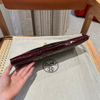 KELLY CUT 31 IN SANGRIA PURPLE ALLIGATOR LEATHER WITH GOLD HARDWARE (MADE-TO-ODER)