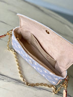 IVY 23 IN GRAY CREAM MONOGRAM TRIANON CANVAS GOLD HARDWARE