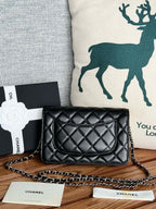 CC WOC ENTRUPY 19 Tasche aus schwarzem Kalbsleder