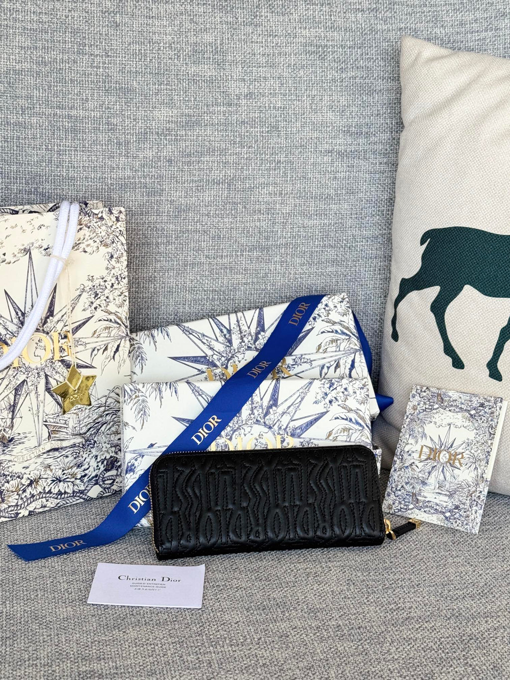 Vertikale, lange Geldbörse mit Reißverschluss, 20 Zoll, schwarz, komplett gesteppt, Kalbsleder