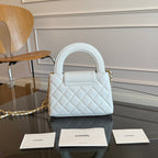 KELLY EINKAUFSTASCHE 19 IN WEISSEM KALBSLEDER GOLDENE BESCHLÄGE 