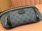 OPHIDIA BELT BAG 28 IN DARK GREY GG CALFSKIN