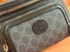 OPHIDIA BELT BAG 28 IN DARK GREY GG CALFSKIN
