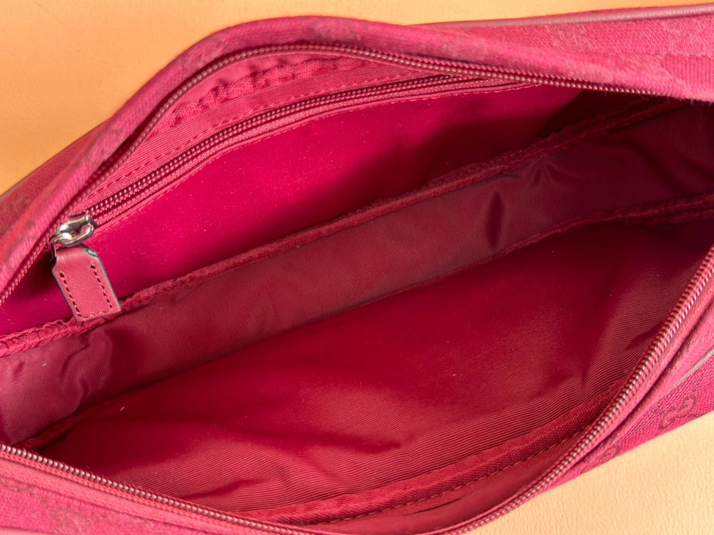 Gürteltasche 34 Zoll, rot, Monogramm-Leinwand