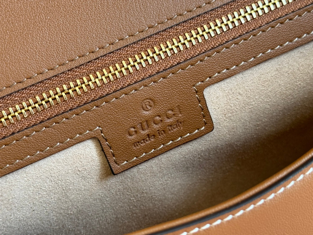 Große Blondie-Tragetasche, 81 cm, Naturbaumwoll-Leinen-Canvas, braunes Kalbsleder