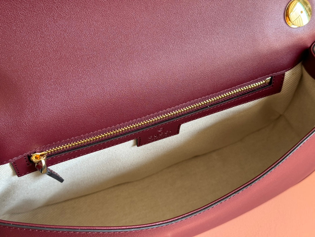 Große BH-Tasche „Blondie“, 81 cm, Rosso Ancora, rotes Kalbsleder