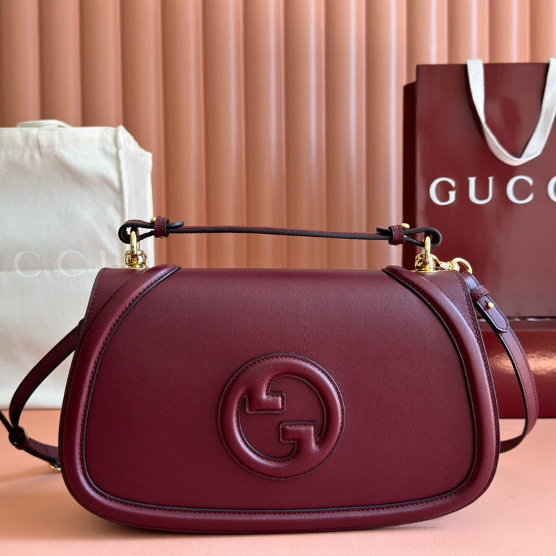 Große BH-Tasche „Blondie“, 81 cm, Rosso Ancora, rotes Kalbsleder