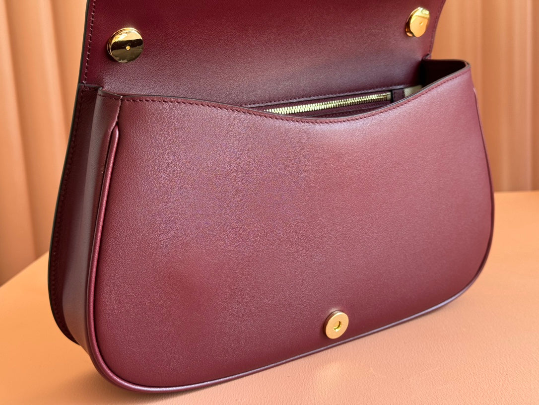 Große BH-Tasche „Blondie“, 81 cm, Rosso Ancora, rotes Kalbsleder