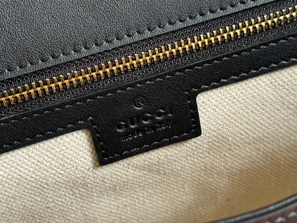 Große Blondie-Tasche mit Henkel, 81 cm, schwarzes Kalbsleder