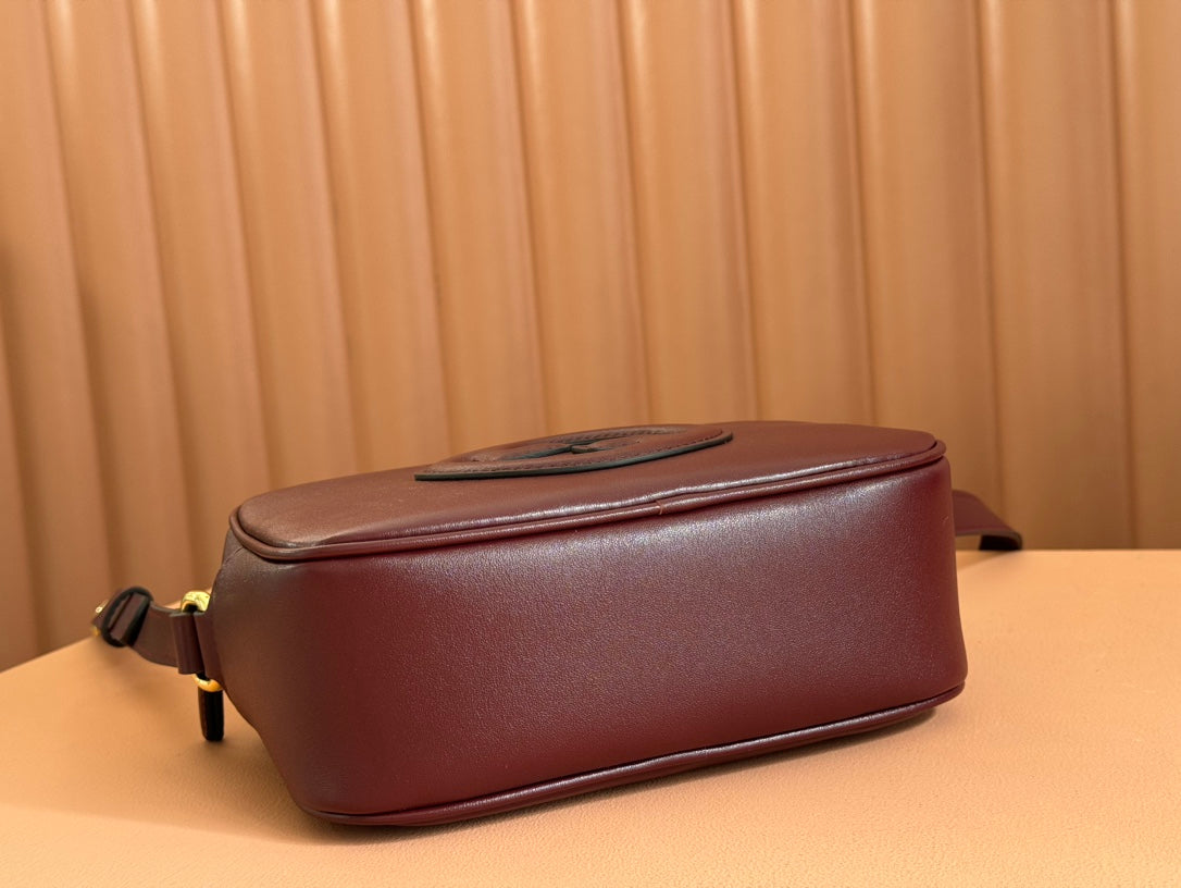 BLONDIE KLEINE SCHULTERTASCHE 21 IN ROSSO ANCORA ROTES KALBSLEDER