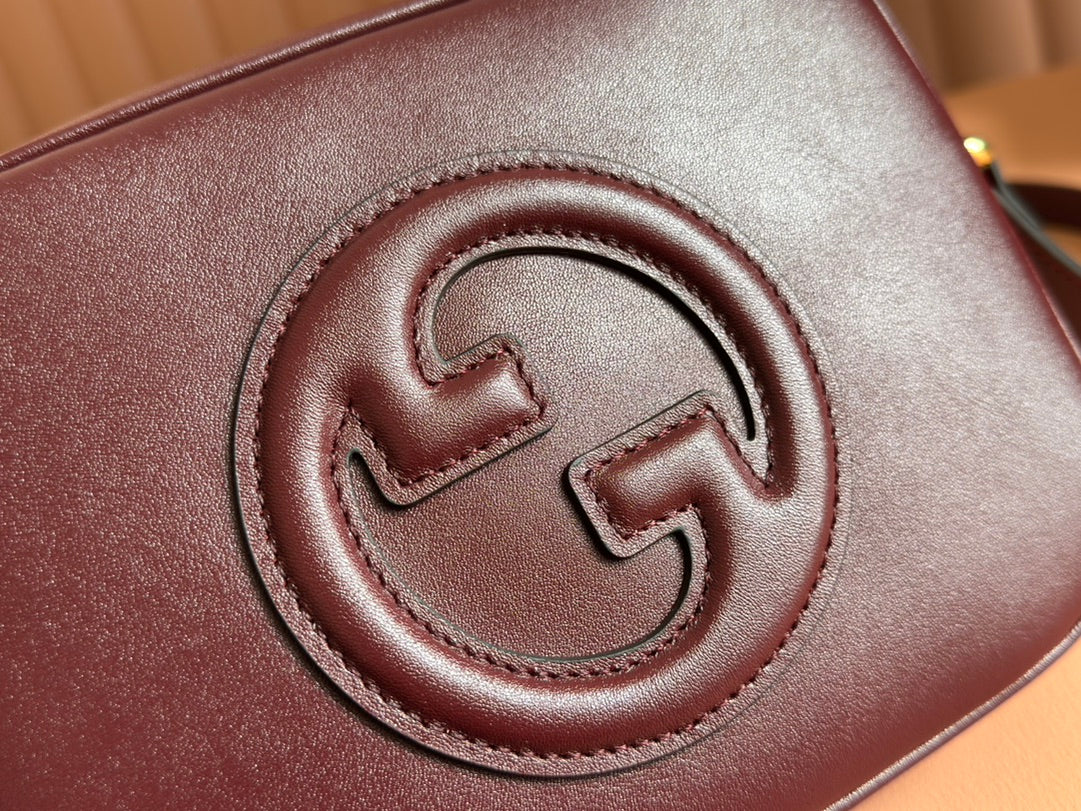 BLONDIE KLEINE SCHULTERTASCHE 21 IN ROSSO ANCORA ROTES KALBSLEDER