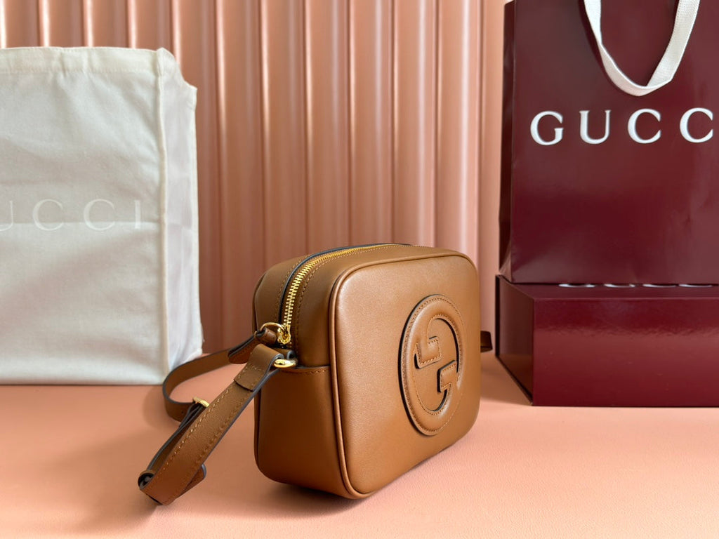 BLONDIE KLEINE SCHULTERTASCHE 21 IN BRAUN GLATTES KALBSLEDER