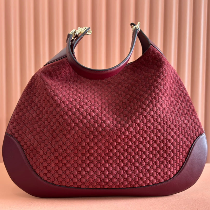 B GROSSE SCHULTERTASCHE 49 IN ROSSO ANCORA ROTES GG GEPRÄGTES WILDLEDER