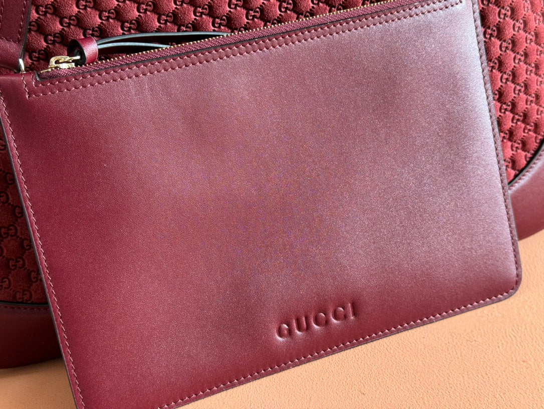 B GROSSE SCHULTERTASCHE 49 IN ROSSO ANCORA ROTES GG GEPRÄGTES WILDLEDER