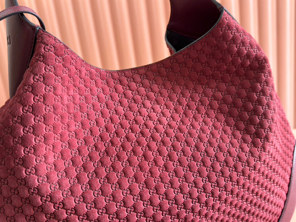 B GROSSE SCHULTERTASCHE 49 IN ROSSO ANCORA ROTES GG GEPRÄGTES WILDLEDER